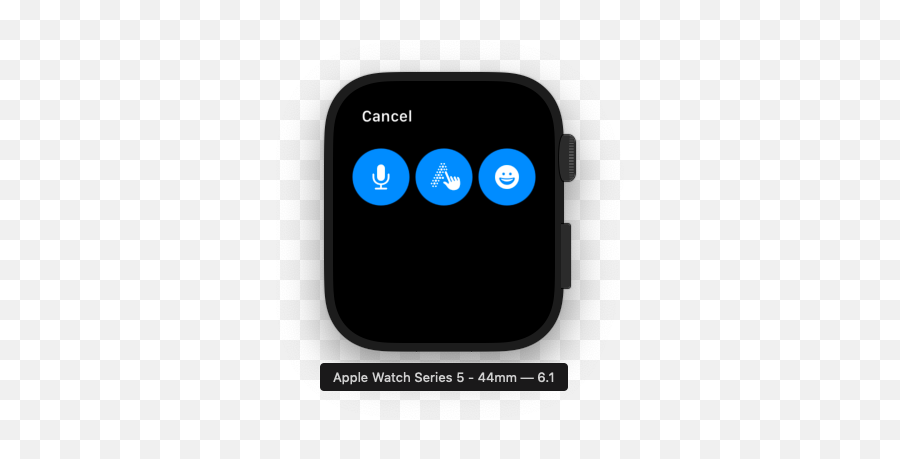 Textfield Customisation In Watchos - Circle Emoji,Cancel Emoji