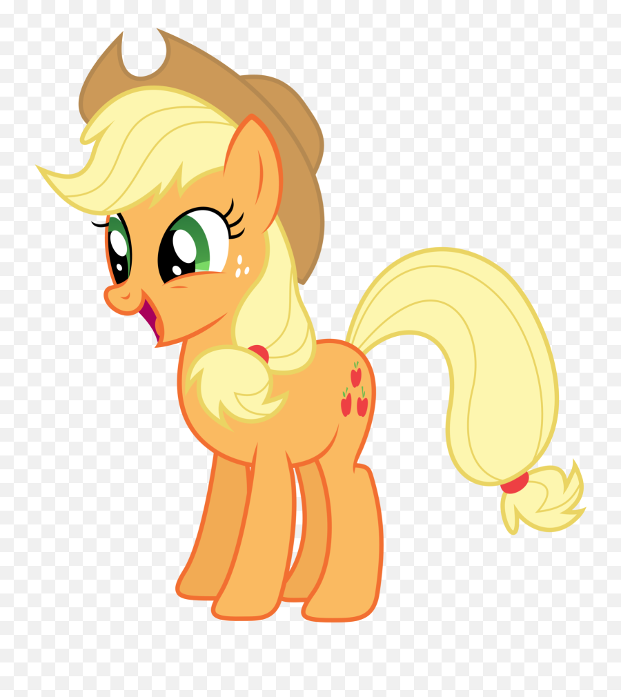 Show Your Ms Paint Drawn Ponies Here - Applejack My Little Pony Emoji,Thinking Emoji Ms Paint