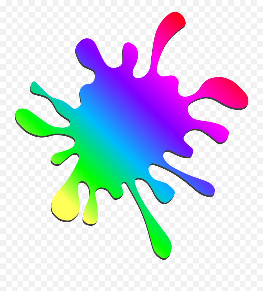 Paint Splatter Rainbow Colors Colorful - Paint Splatter Clip Art Emoji,Memorial Day Emojis