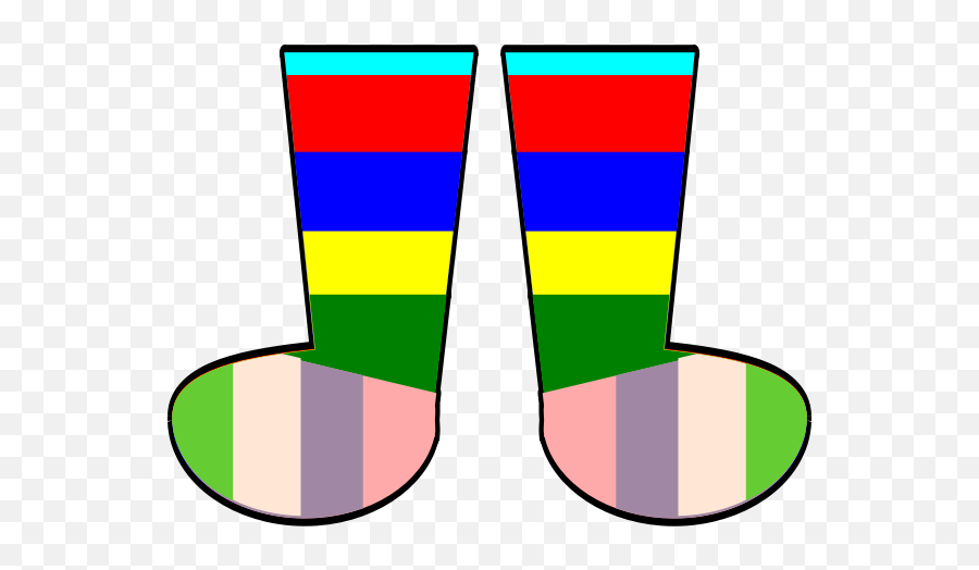 Rainbow Socks - Silly Socks Clip Art Emoji,Rainbow Emoji For Facebook