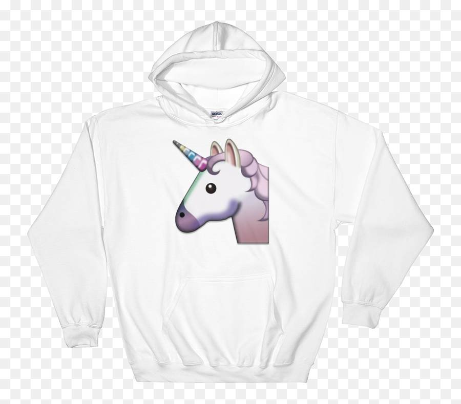 Side Drawing Hoodie Transparent Png - Hoodie Gildan Mockup Free Emoji,Unicorn Emoji Sweater