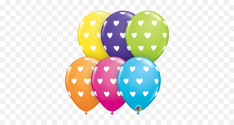 Hearts 11 Inch Printed Latex Helium Balloons Balloon Place - Latex Balloon Star Print Emoji,Heart Emoji Balloons