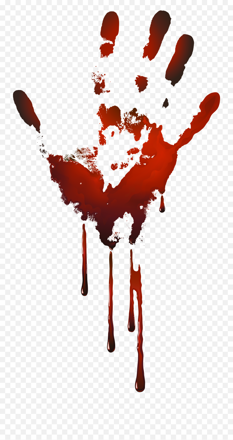 Clipart Bloody Handprint Png - Bloody Handprint Png Emoji,Bloody Emoji
