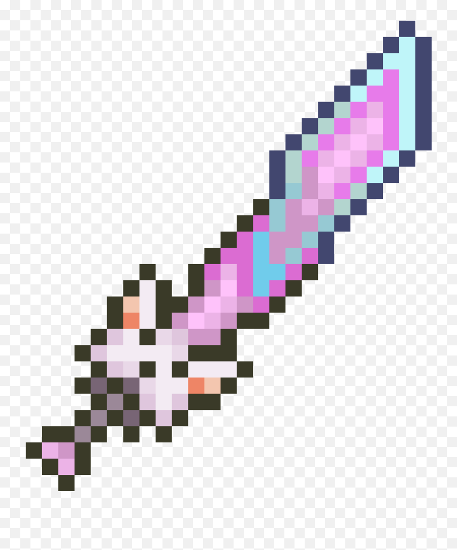 Terraria Meowmere Pixel Art Emoji,Meow Emoji