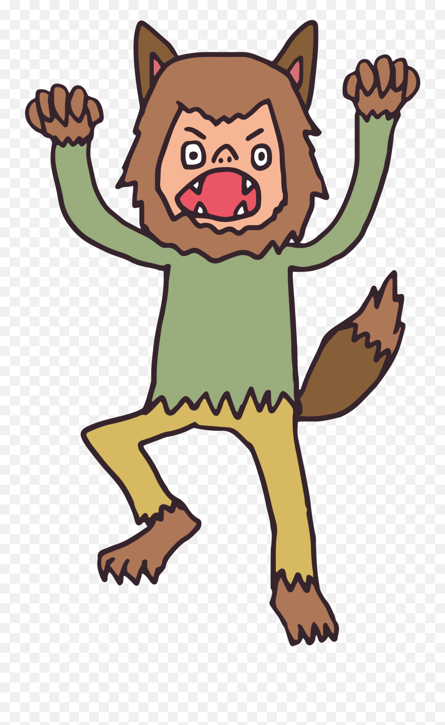 Big Bad Wolf Clipart - Full Size Clipart 2463834 Pinclipart Gambar Manusia Serigala Kartun Emoji,Wolf Emoji Png