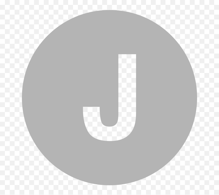 Eo Circle Grey Letter - Letter J In A Circle Emoji,J Emoji