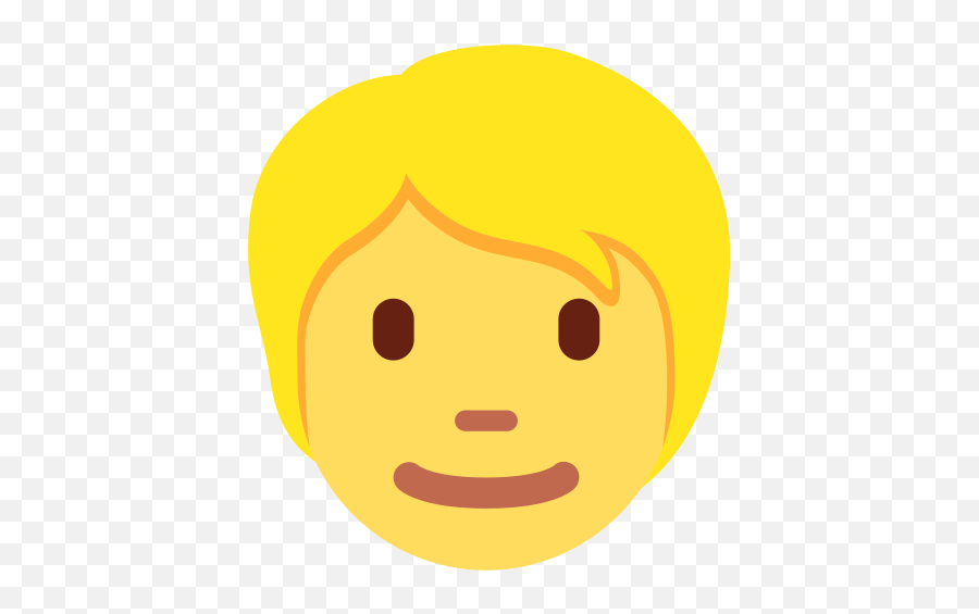 Blond Hair Emoji - Happy,Blonde Emoji