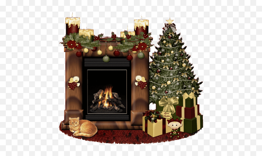 Top Christmas Fireplace Stickers For Android Ios - Fireplace Transparent Background Gif Emoji,Fireplace Emoji