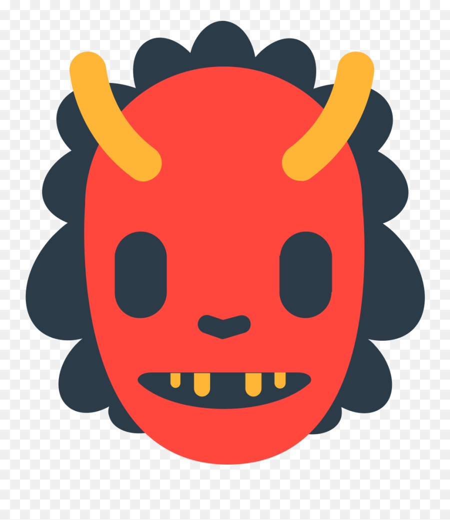Fxemoji U1f479 - Japanese Mask Emoji Png,Transparent Emojis