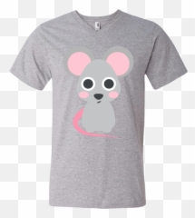 Skinny Mouse Emoji Mens V - Short Sleeve