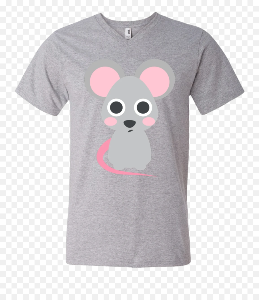 Skinny Mouse Emoji Mens V - Short Sleeve,Skinny Emoji