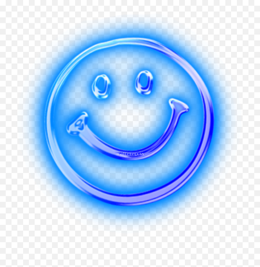 Neon Neoncircle Smiley Emoji Sticker - Happy,New Smiley Emoji