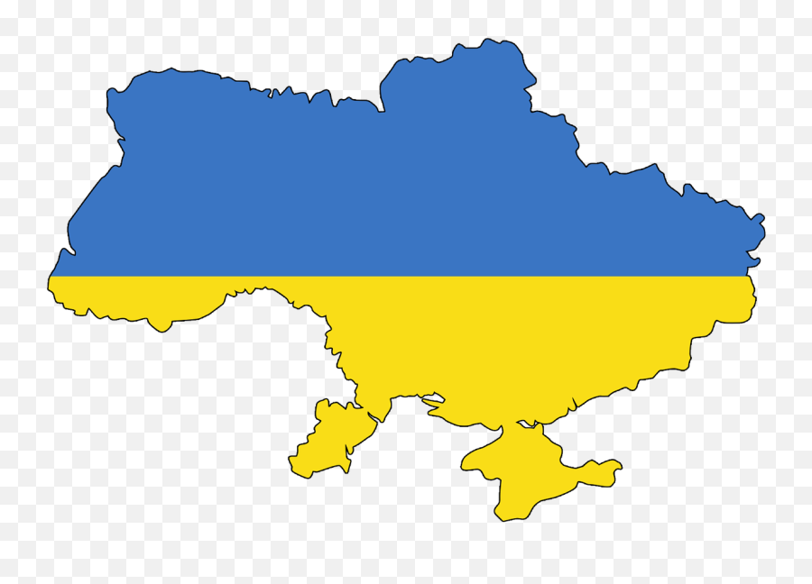 Ukraine Crimea Map Flag Contour - Ukraine Flag Map Emoji,Ukraine Flag Emoji