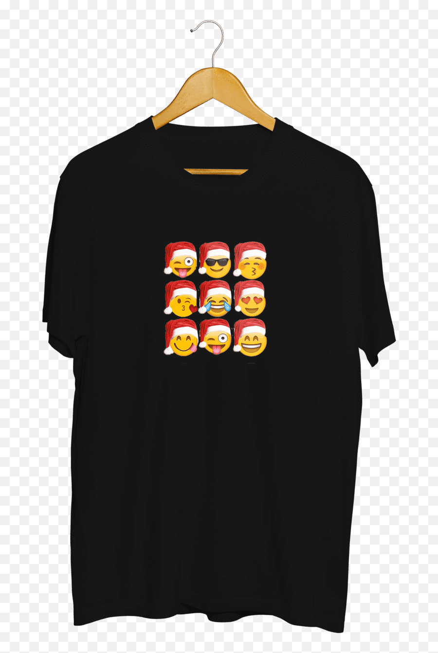 Christmas Santa Emoji Black Shirt,Emoji Shirts
