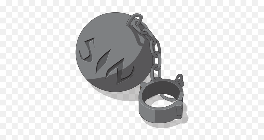 Ball And Chain Clipart - Clipart Ball And Chain Emoji,Ball And Chain Emoji