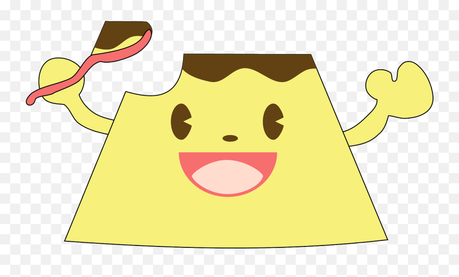Cake Cartoon Food Pudding Happy - Pudi Pudi Emoji,Fire Emoji Png