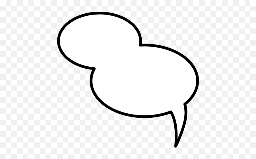 Round Comic Speech Cloud Vector Drawing - Comic Double Speech Bubble Emoji,Thought Balloon Emoji