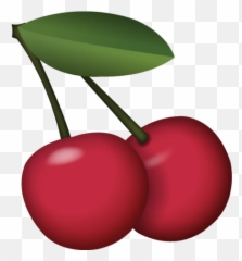 Cherry Emoji - Cherry Emoji Png,Fruit Emojis