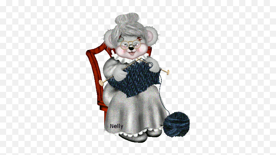 Knitting Graphics - Grandparent Bears Cute Clipart Emoji,Knitting Emoticons