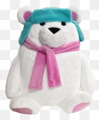 Polar Bear Stuffed Animal - Big Sleeping Polar Bear Stuffed Animal Emoji,Polar Bear Emoji