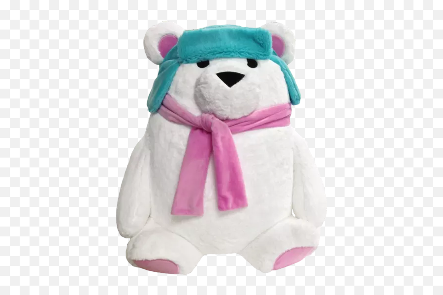 Polar Bear Stuffed Animal - Big Sleeping Polar Bear Stuffed Animal Emoji,Polar Bear Emoji