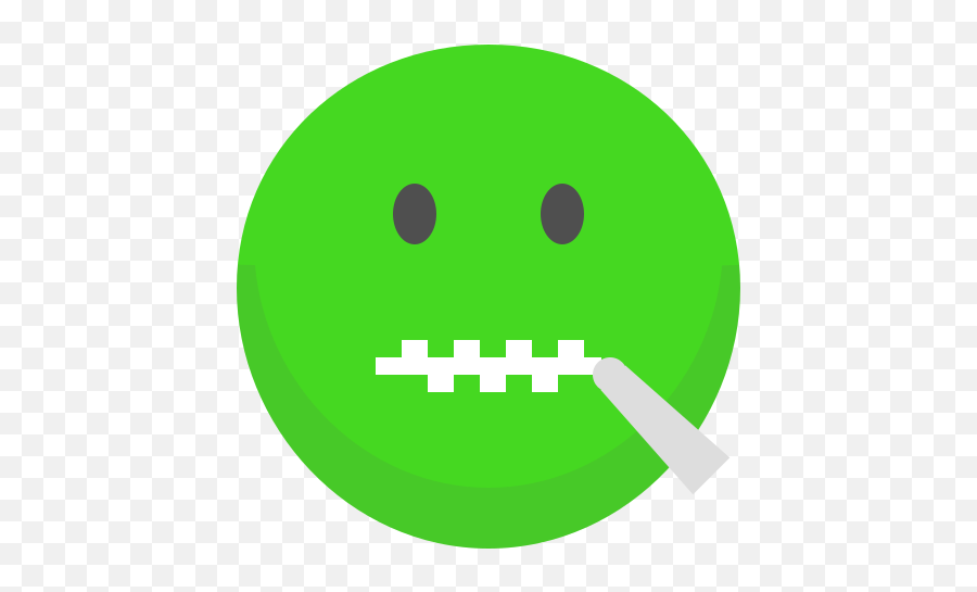 Zip Emoji Emo Emoticon Viso Verde - Smiley,Zip It Emoji