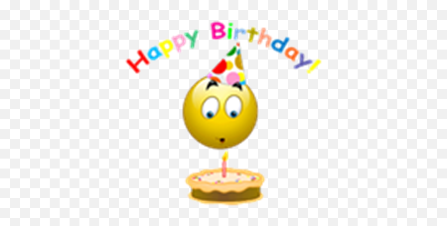Copy - Happy Birthday Smiley Emoji,Birthday Cake Emoticon Text