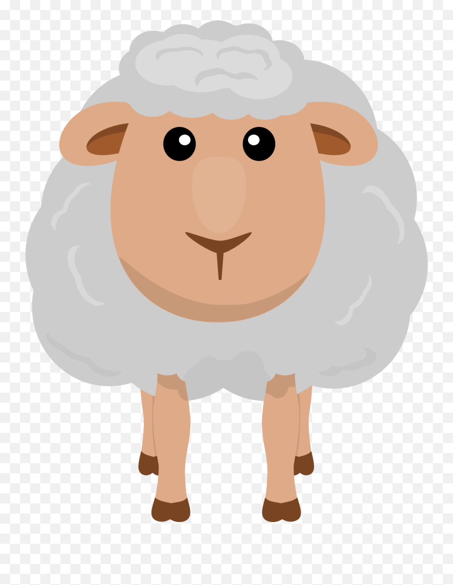 Clip Art Cute Sheep - Sheep Transparent Clip Art Emoji,Lamb Emoticon