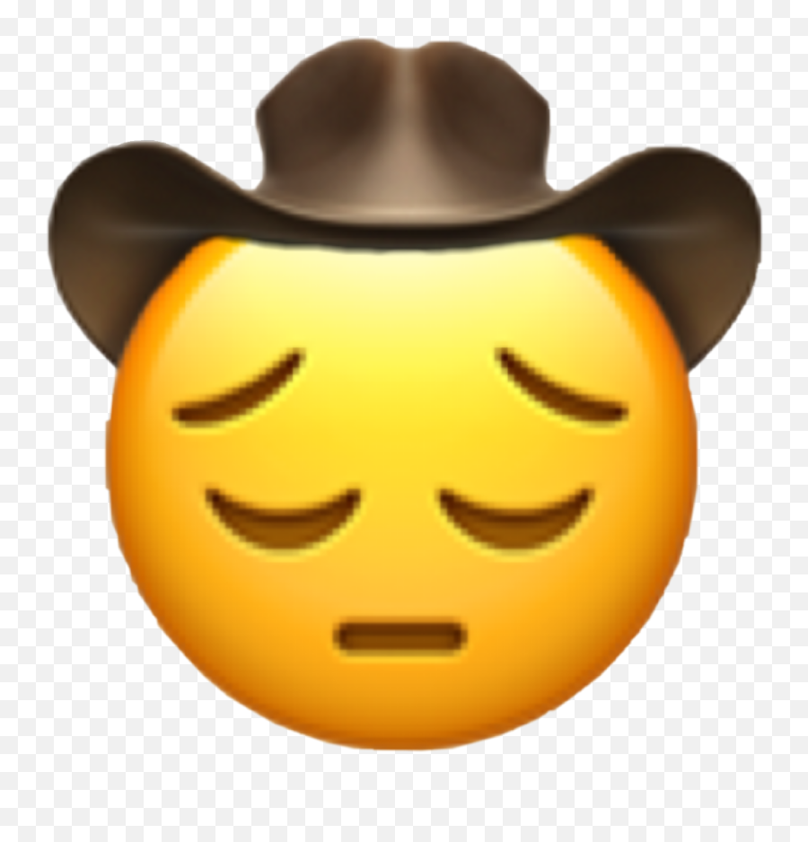 Meme Memes Emoji Cowboy Yeehaw Sadyeehaw Cowboyemoji - Sad Cowboy Emoji Png,Meme Emoji