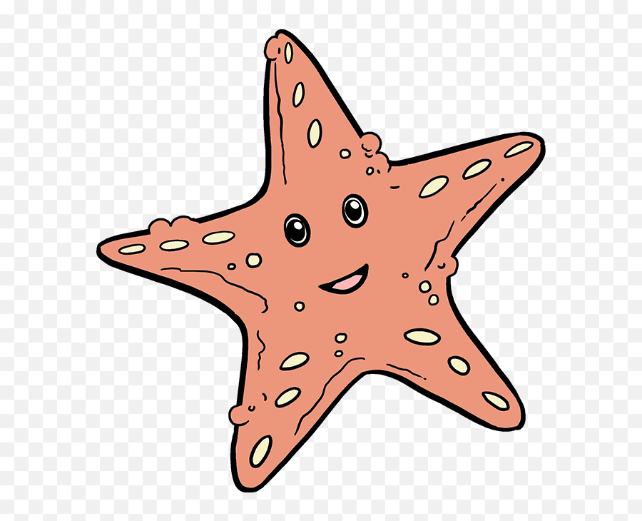 How To Draw A Cute Starfish - Sea Star Simple Drawing Emoji,Starfish Emoji