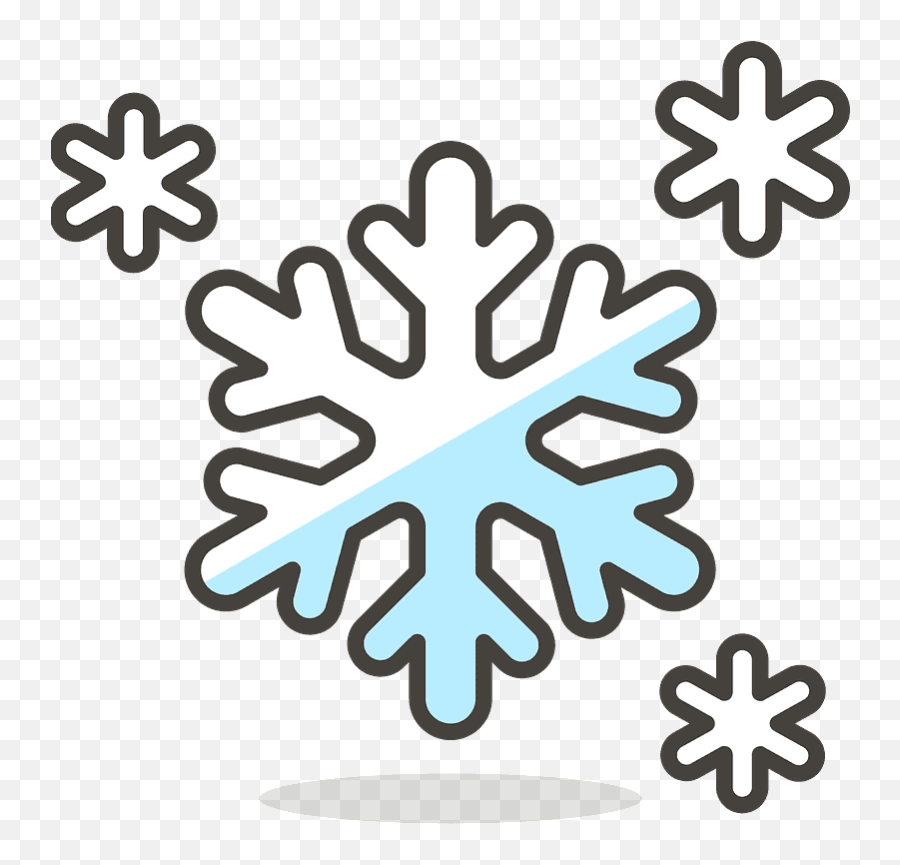 Snowflake Emoji Clipart - Snowflake Line Of Symmetry,Snowflake Emoji