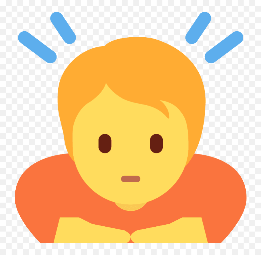 Person Bowing Emoji Clipart - Significado Do Emoji,Bowing Emoji