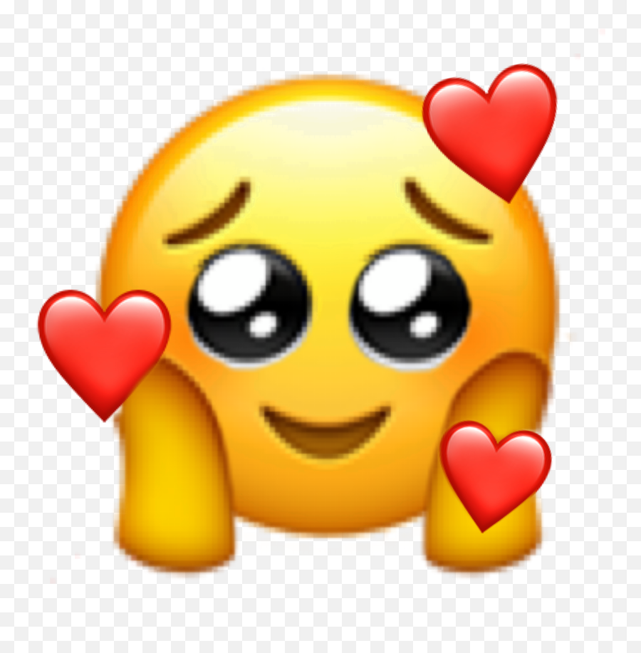 Emoji Loved Blush Aww Sticker - Cute Happy Crying Emoji,Blush Emoticon
