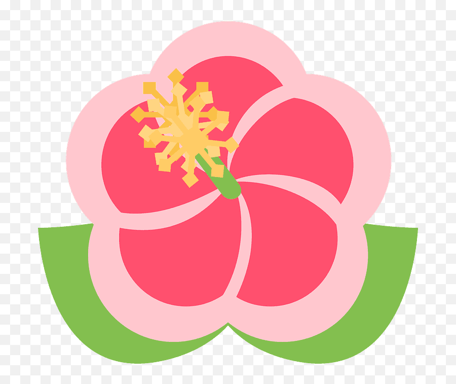 Hibiscus Emoji Clipart - Hibiscus Emoji Flower Png,Hibiscus Emoji