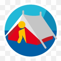 Emoji Happy Festival Camper - Triangle,Camper Emoji