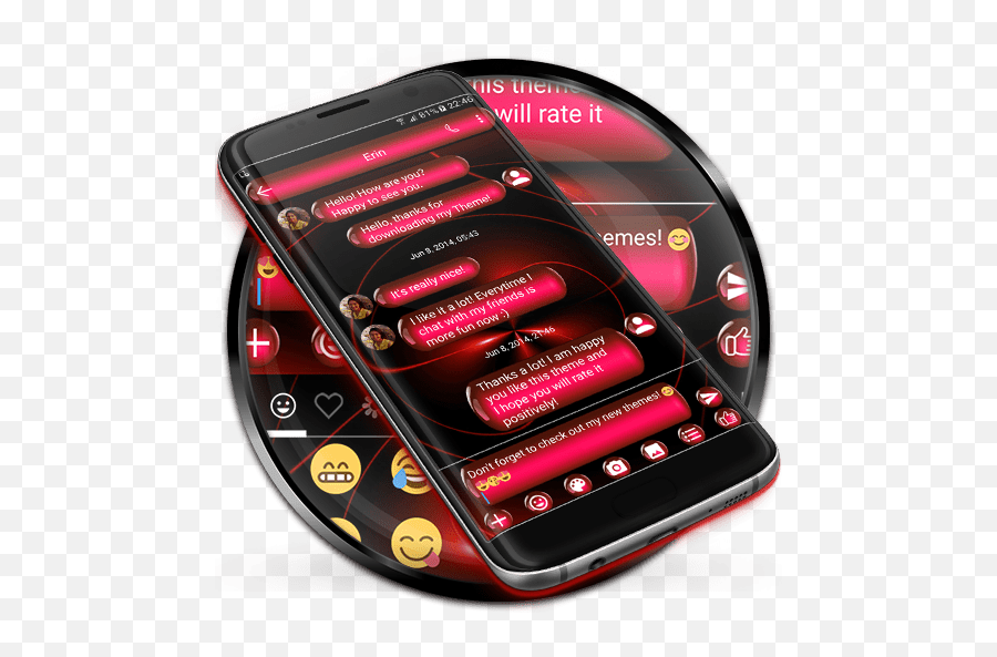 Sms Messages Spheres Red Theme - Apkonline Technology Applications Emoji,Adults Only Emoji Android Free
