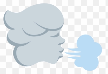Wind Face Emoji Meaning With Pictures - Wind Coming Out Of Emoji Mouth,Blowing Smoke Emoji