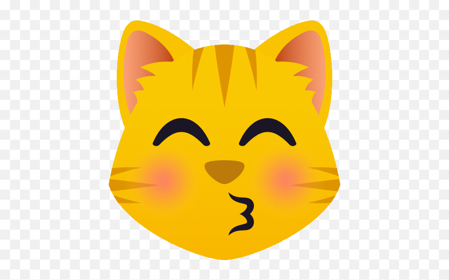 Kissing Cat People Gif - Happy Emoji,Kissing Cat Emoji