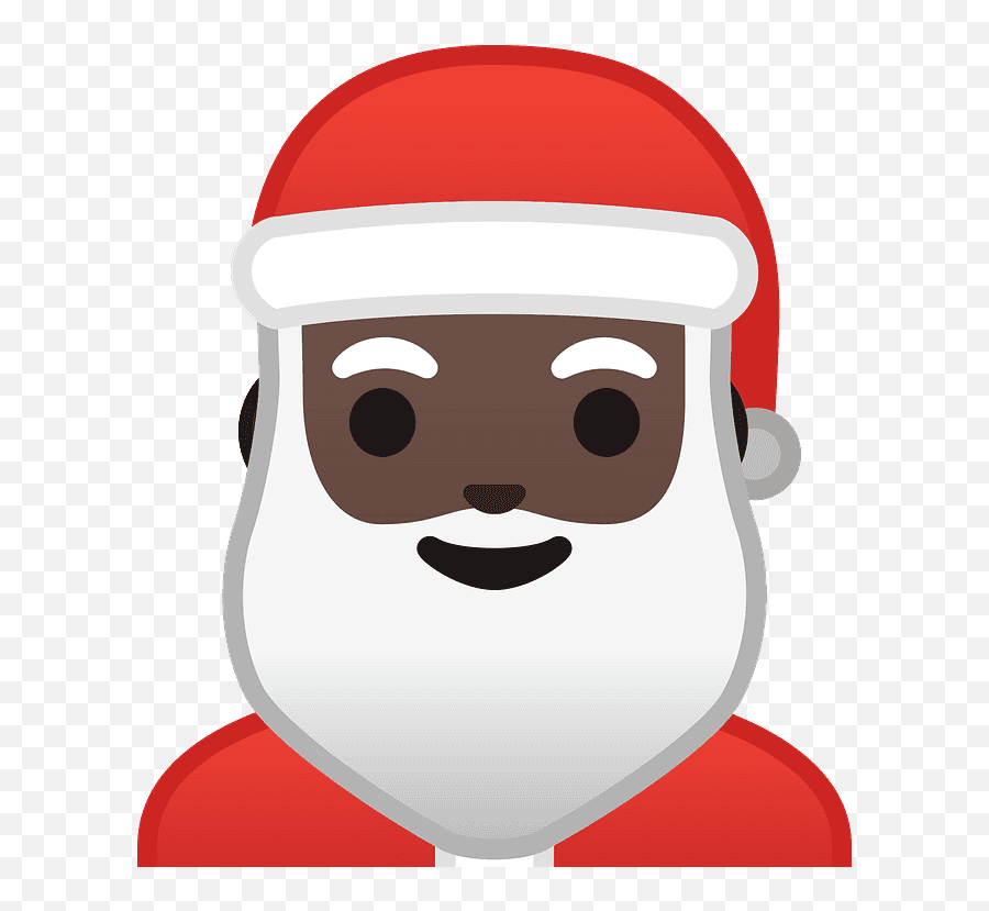 Santa Claus Emoji Clipart - Emoji Père Noel Noir,Beard Emoji Android
