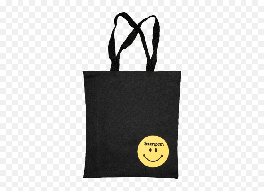 Black Tote - Smiley Face Happy Emoji,Rock On Emoticon