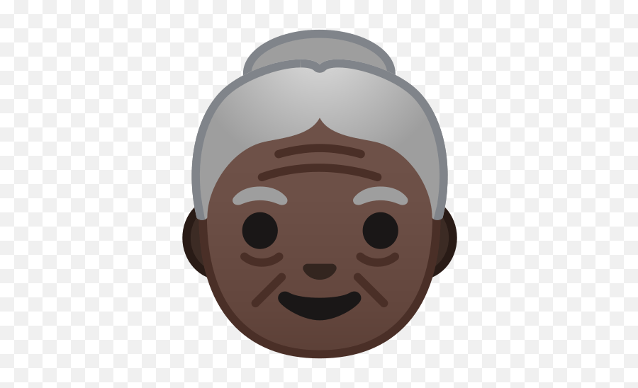 Old Woman Emoji With Dark Skin Tone Meaning And Pictures - Old Woman Emoji,Old Woman Emoji