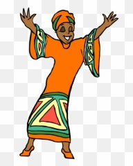 African Woman Traditional Clip - Black People Clipart Emoji
