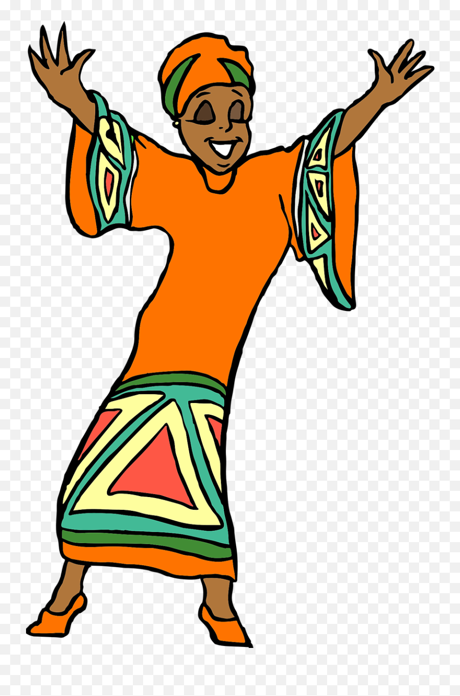 African Woman Traditional Africa Clip - Black African People Clipart Emoji,African American Flag Emoji