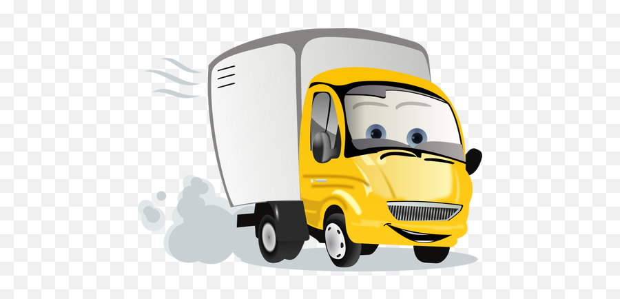 Cartoon Truck Vector Illustration - Truck Cartoon Transparent Emoji,Pickup Truck Emoji