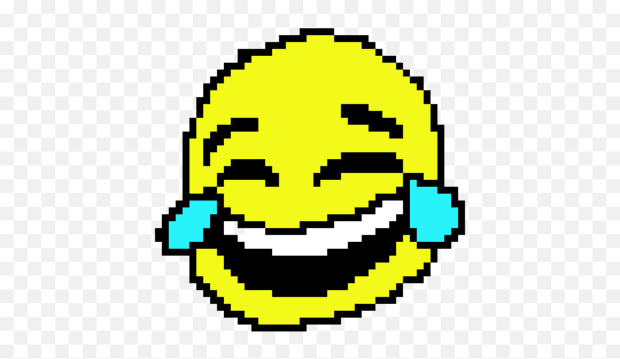 Crying Laughing Emoji - Cry Laughing Emoji Pixel Art,Smile Cry Emoji