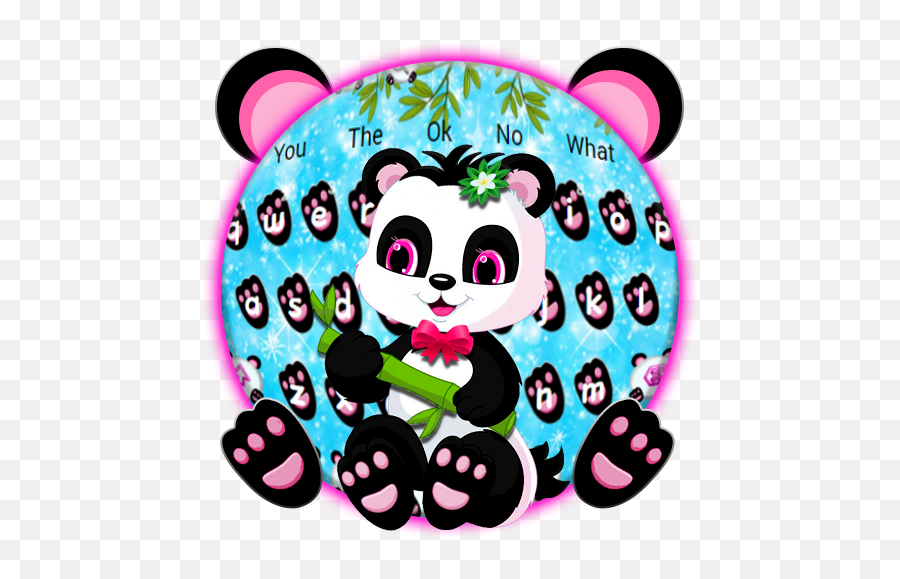 Cute Panda Keyboard Theme - Cartoon Emoji,Panda Emoji Keyboard