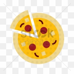 Pizza And Slice Vector Image - Circle Emoji,Pizza Emoticon