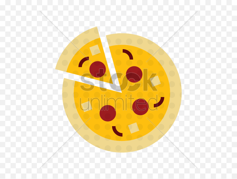 Pizza And Slice Vector Image - Circle Emoji,Pizza Emoticon