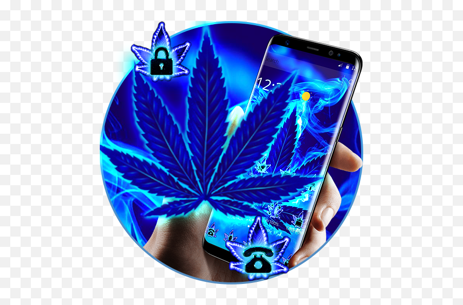 Blue Flame Weed Theme - Android Application Package Emoji,Blue Flame Emoji