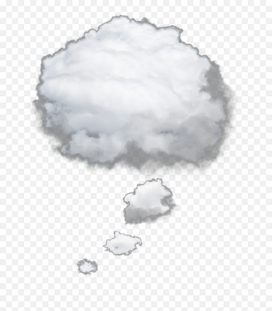 Thought Bubble Cloud - Sketch Emoji,Thought Cloud Emoji
